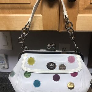 Coach limited edition 3679 polka dot sachet /purse